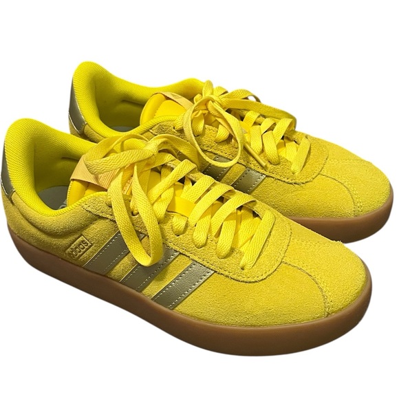 adidas superga 2750 pastel yellow sneaker gold stripes - Picture 1 of 3